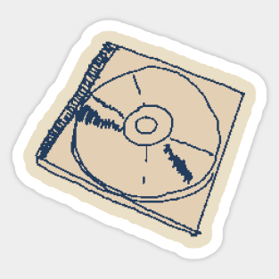 Compact Disc - 1bit Pixel Art Sticker